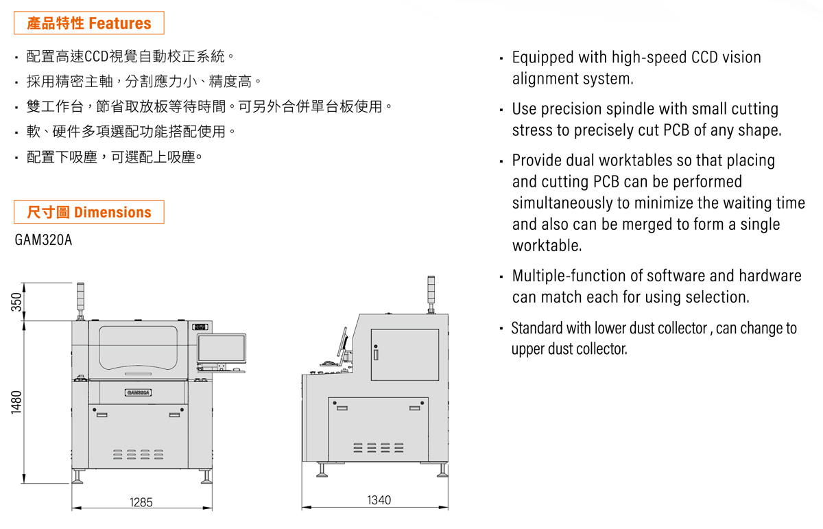 GAM320A离线式分板机